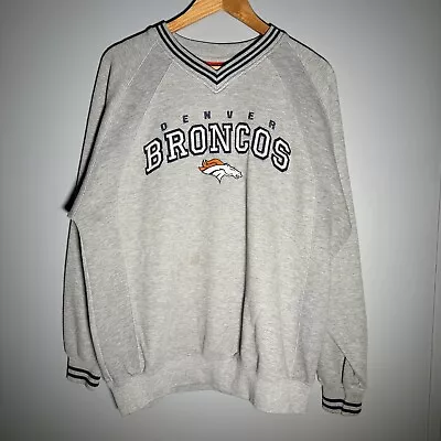 Vintage 90s Denver Broncos NFL Football Crewneck Sweatshirt Mens Medium • $14.97