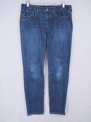 J. Crew Pants Womens Size 29 Blue Dark Wash Denim Jeans Toothpick Ankle Skinny • $19.99