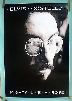 Elvis Costello Mighty Like A Rose 1991 Vintage Music Record Store Promo Poster • $34.99