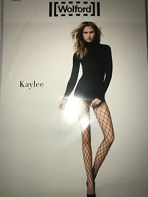 $19.99 • Buy Wolford Kaylee Net Tights  Size: Large Color: Black   19172 - 07