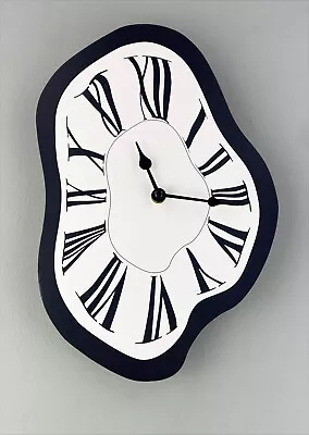 New Distorted Surrealist Melting Silent Wall Clock • $27.50