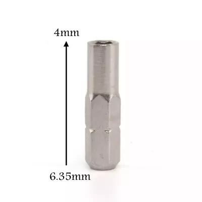 1/4  6.35mm Hex Shank To 4 Mm Driver Socket Bit Adapter Precisi System 1PC USA • $9.95
