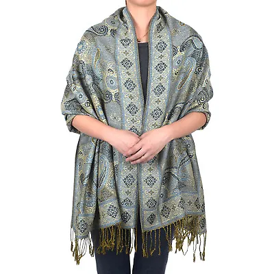 $9.79 • Buy Pashmina Silk Floral Design Super Soft Fashion Scarf Shawl Wrap Multi Color