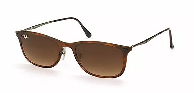 RARE New Wayfarer RAY-BAN Tech LightRay Havana Gunmetal Sunglasses RB4225 894/13 • $349.95