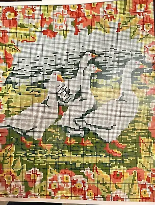 EHRMAN  Geese Needlepoint Kit Adaptation Of  Kaffe Fassett Design • $75