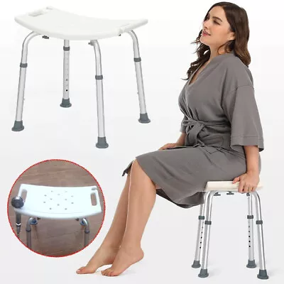 Shower Chair Medical Bath Seat Bench Bathroom Stool 300 Lb 7 Height Adjustable • $31.99