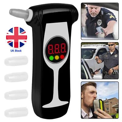 £12.70 • Buy Police LCD Digital Breath Alcohol Analyzer Tester Breathalyzer Test Detector UK