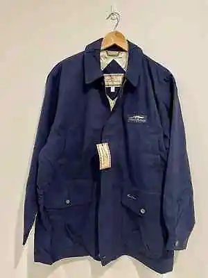 Vintage Thomas Burberry Field Jacket (NOS) - Navy Blue Size XL • $160