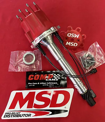 MSD 8356 Distributor Pro-Billet Red Dual Magnetic Pickup For Chevy V8 • $379