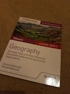 Hodder Education Edexcel Geography A-level Year 2 Student Guide.2016+ Spec • £3