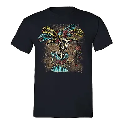 £17.47 • Buy Mens La Catrina Sugar Skull Of Day Dead Dia De Los Muertos Mexican Hat T-Shirt