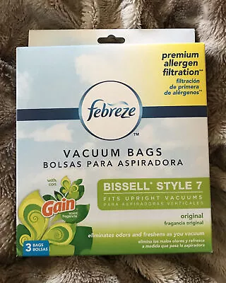 $9.99 • Buy Febreze Bissell Style 7 Vacuum Bags (3) Gain Scent Premium Allergen Filtration