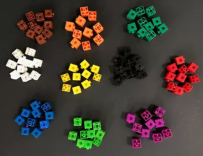 100 LINKING BLOCKS Snap Cubes Math Manipulatives (10 Colors 10 Of Each Color) • $15.99