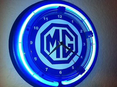 MG Morris Motors Garage Man Cave Bar Neon Wall Clock Advertising Sign • $99.99