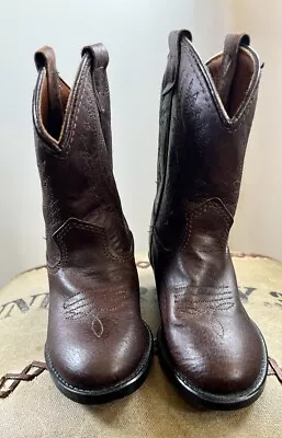 Children’s Texas All American Made Brown Cowboy Boots • $10