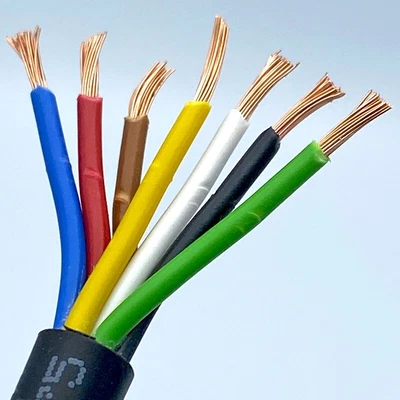 £11.99 • Buy 7 Core Cable, Auto, Car, Caravan, 0.75mm 14A, 5M Reel, Multicore Thinwall 12V