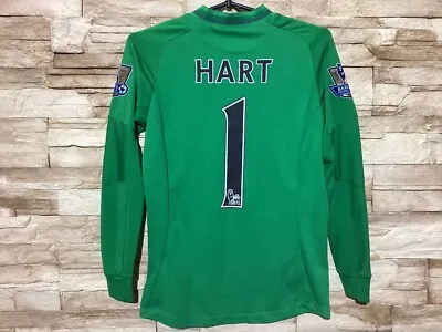 MANCHESTER CITY 2012 GOALKEEPER FOOTBALL SHIRT SOCCER UMBRO #1 Hart Sz LB • $29.99