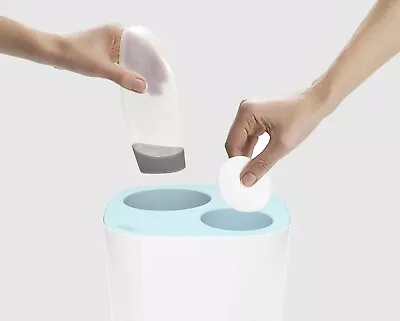 $52.45 • Buy Joseph Joseph Split Bathroom Toilet Intelligent Waste Separation Bin Blue White