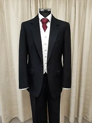 Black Lounge Jacket Ideal For Wedding Formal Wear Prom Fancy Dress. • £20