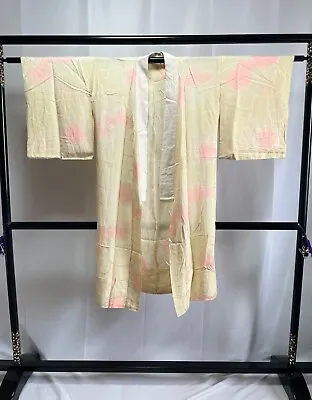 Vintage Japanese Juban Kimono - Women's NagaJuban Silk Kimono Robe • $38