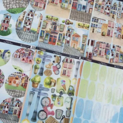 Kanban Crafts Village Life A4 Paper Craft Toppers- Part Of A Set Buy It All Here • £4.95