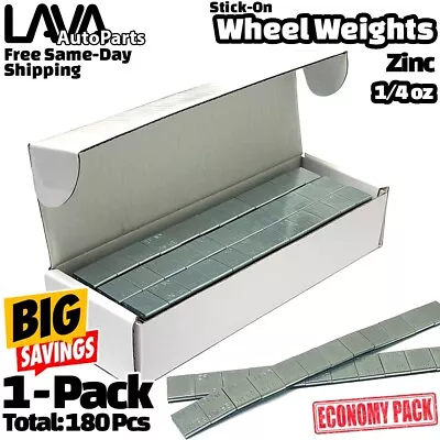 1 Box 1/4 Oz Zinc Wheel Weights Stick-on Adhesive Tape Total 180 Pcs Lead-Free • $18.99