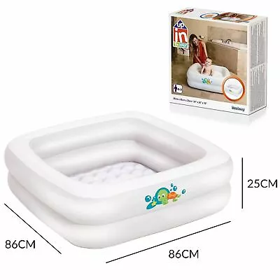 Portable Inflatable Baby Bath Tub For Shower 86cm Toddler Travel Bath 0-3 Years • £13.95