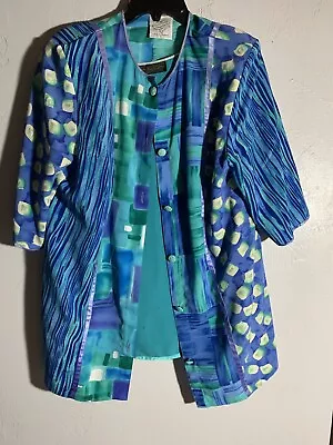 Maggie Shepherd Pant Suit L With Cardigan • $55