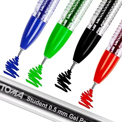 Gel Pens Biro Pens Super Fine Point 0.5 Mm For School Office Writing Sketching • £4.48