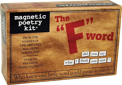 F WORD Magnetic Poetry Kit NEW 200 Explicit Fridge Magnet Words Rare • $14.95