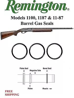 (6 Pack) Remington 12 Gauge Graphite Barrel Gas Seal O-Ring 1100 1187 11-87  • $7.95