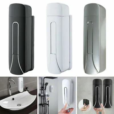 Single Soap Dispenser Wall Mounted Manual Liquid Hand Gel For Bathroom Kitchen • £6.99