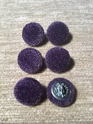 Lupin Pimlico Chenille Velvet 24L/15mm Upholstery Loop Back Buttons Purple • £3.69