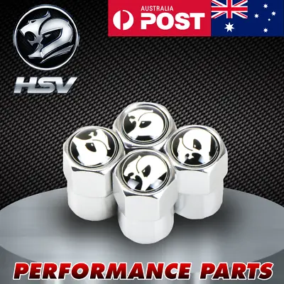 Holden Commodore HSV VL VN VP VR VS VT VY VZ VE VF Silver Tyre Valve Caps 4pcs Q • $10.69