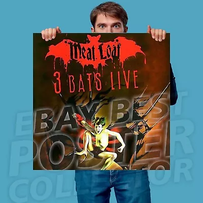 MEAT LOAF 3 Bats Live BANNER HUGE Vinyl Poster Tapestry • $46.25