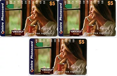 Telstra Phonecards - Nescafe Blend 43 - Phone & Woman - One Hole • $10