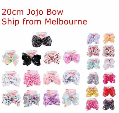 8inch 20cm Jojo Bows Jojo Siwa Bows Girls Fashion Hair Accessories Large Big  • $12.18
