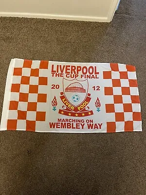£7.99 • Buy LFC Vintage Flag MARCHING ON WEMBLEY WAY LIVERPOOL FC 2012 FA CUP FINAL LFC REDS