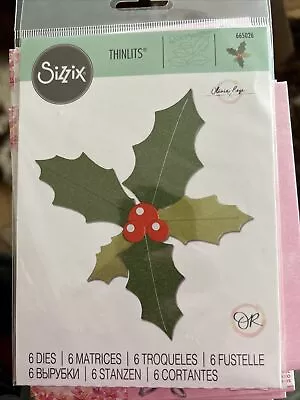 £0.99 • Buy Sizzix Thinlits Holly Leaves By Olivia Rose 6 Dies 665026 Bnip *look*
