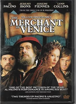 William Shakespeare's The Merchant Of Venice DVD Sony Al Pacino Jeremy Irons NEW • $14.99