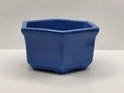 Vintage Haeger 4002 Blue Hexagon Planter • $14