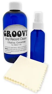 8oz Groovy Record Cleaner Cleaning Vinyl Lp Solution Concentrate W/ Spray Bottle • $15.97