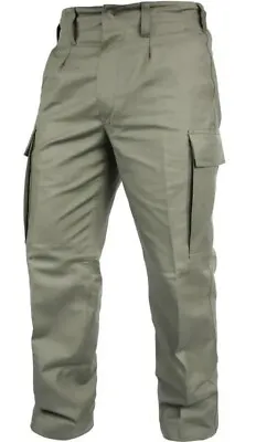 GERMAN ARMY ISSUE MOLESKIN OD CARGO PANTS OLIVE NEW 32Wx34L • $50