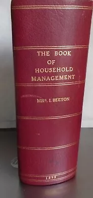 Antique Mrs Beeton’s Book Of Household Management Coloured Plates 1899 V.g.c • £50