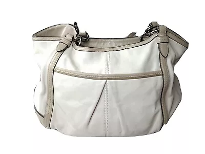 Coach Alexandra Large Tote Shoulder Handbag Purse 16739 Cream~ Taupe Retail $275 • $74.25