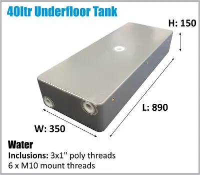$169 • Buy 40LTR RV 4x4 SLIM UNDER UTE TRAY TANK WATER OZ MADE ASK FREIGHT PRICE