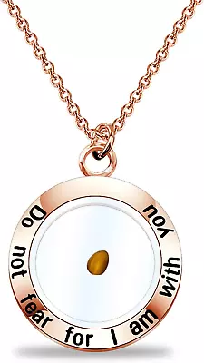Mustard Seed Faith Necklace Charm With Bible Verse Inscription For Women Girls • $22.99