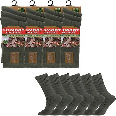 Mens Combat Military Army Socks Warm Winter Thick Thermal Patrol Boots Socks • £11.99