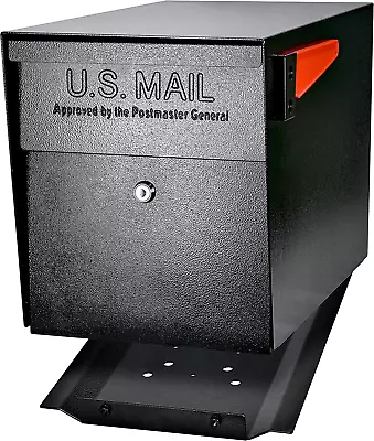 Mail Boss 7106 Curbside Steel Post Mount Security Locking Mailbox Black Extra  • $164.34