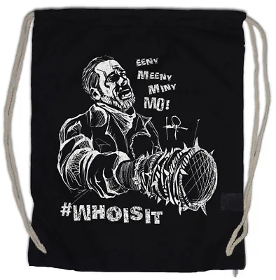 EENY MEENY MINY MO Drawstring Bag Negan Lucille Baseball Bat Zombie Dead Horror • £20.39